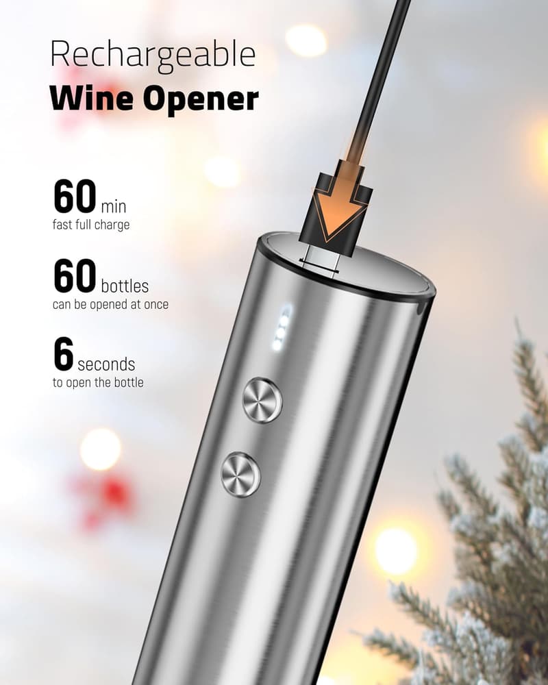 Premium Electric Wine Opener Set - Ideal Gift for Couples