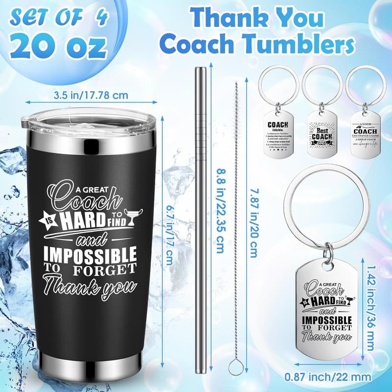 Best Coach Ever Stainless Steel Travel Tumbler Set (20 oz)