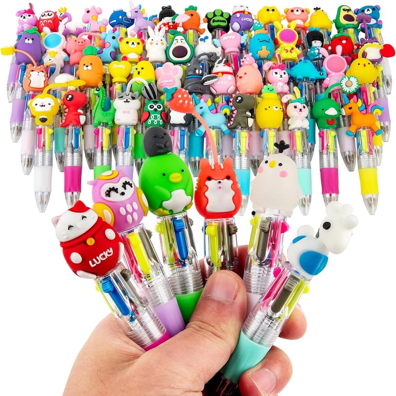 Multicolor Pens - 60-Pack Cute Stationery for Kids' Parties