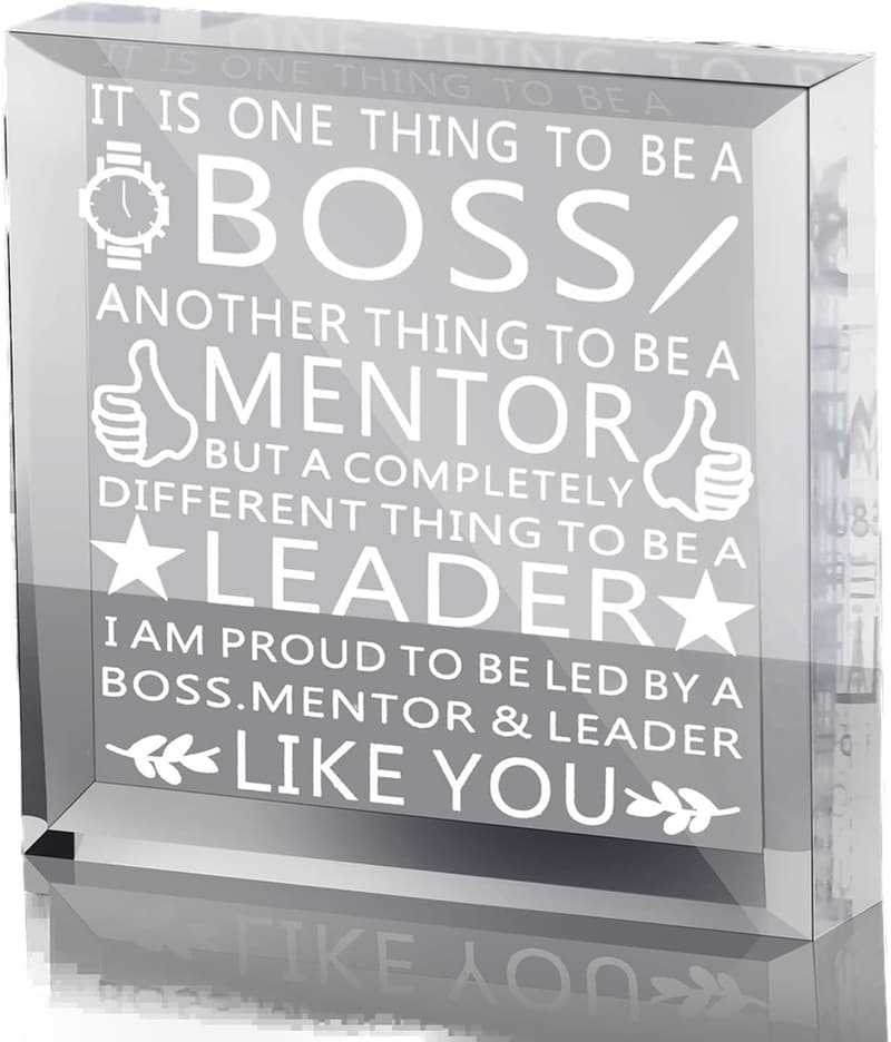 Boss's Day Acrylic Desk Decor Gift for Him or Her