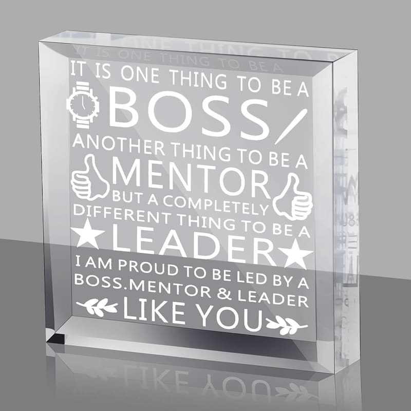 Boss's Day Acrylic Desk Decor Gift for Him or Her
