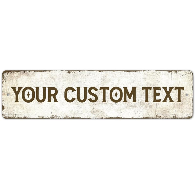 Personalized Rustic Metal Sign for Him - 3x12 Inches, Fade Resistant