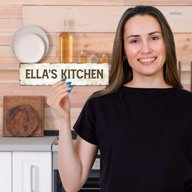 Personalized Rustic Metal Sign for Him - 3x12 Inches, Fade Resistant