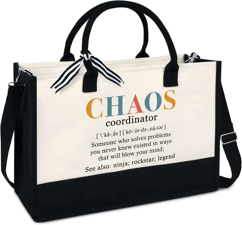 Mother's Day Canvas Tote Bag with Zipper - 13oz Appreciation Gift