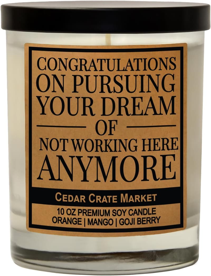 Funny Scented Birthday Candle Gift for Coworkers & Friends