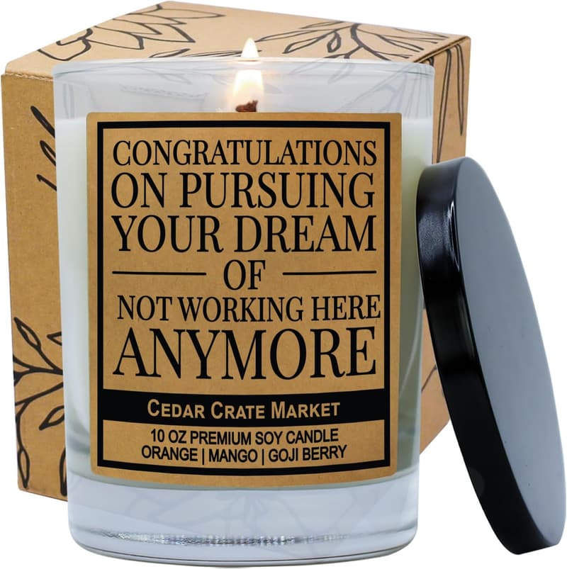 Funny Scented Birthday Candle Gift for Coworkers & Friends