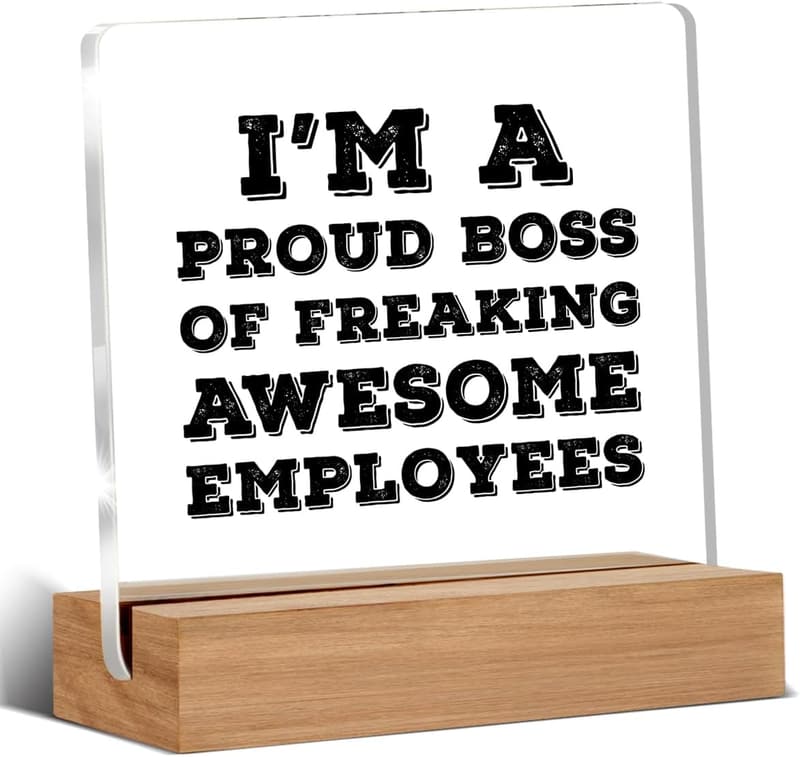 Boss's Day Decorative Desk Plaque Gift for Him/Her