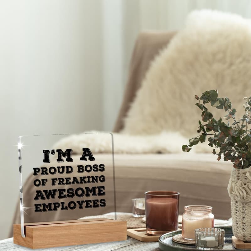 Boss's Day Decorative Desk Plaque Gift for Him/Her