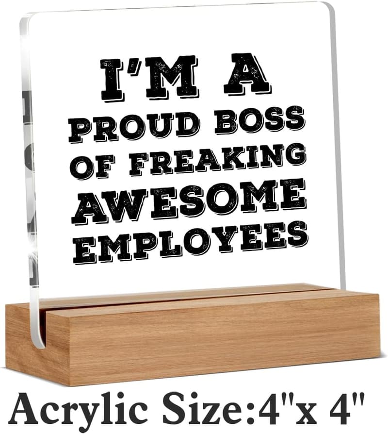 Boss's Day Decorative Desk Plaque Gift for Him/Her