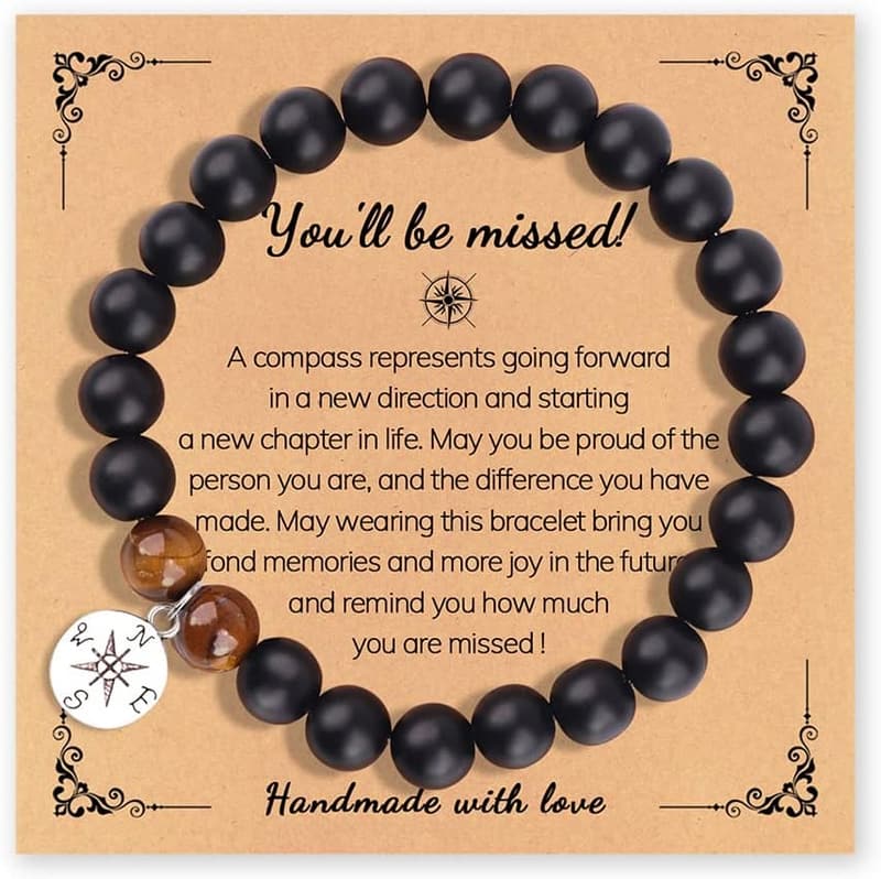 Farewell Natural Stone Bracelet for Colleagues & Coworkers