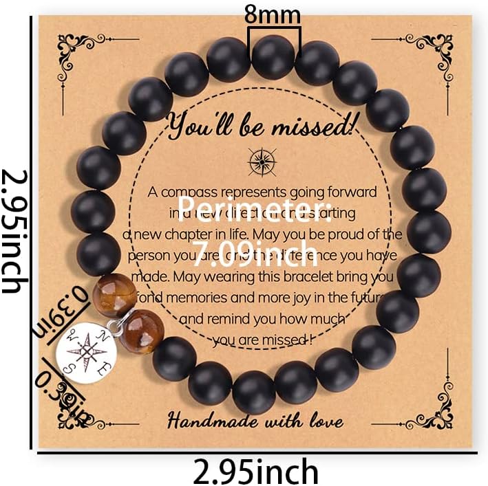 Farewell Natural Stone Bracelet for Colleagues & Coworkers