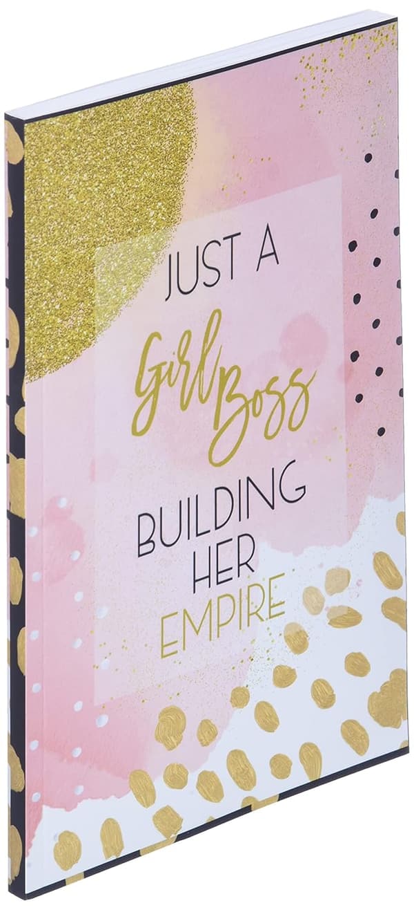 Girl Boss Checklist Journal - Pink Gold, Lined Notebook for Women