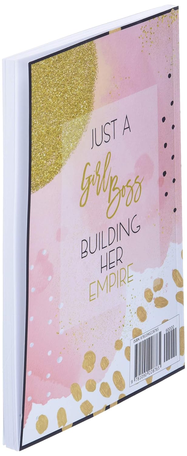 Girl Boss Checklist Journal - Pink Gold, Lined Notebook for Women