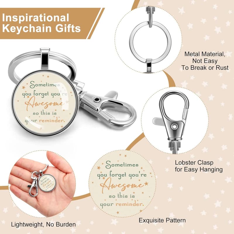 Employee Appreciation Keychains - 18 Inspirational Key Rings