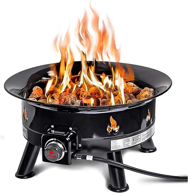 Portable 24-Inch Smokeless Outdoor Propane Fire Pit