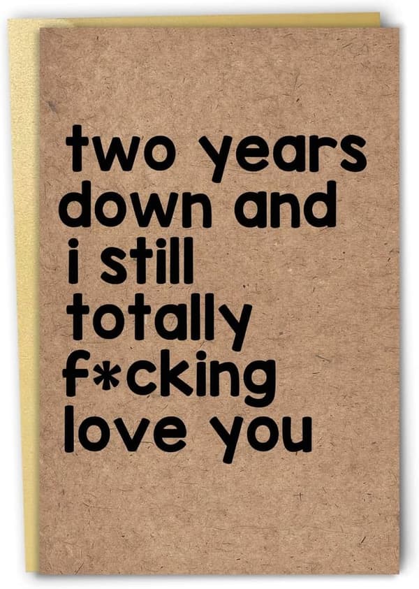 2nd Anniversary Card for Couples - 