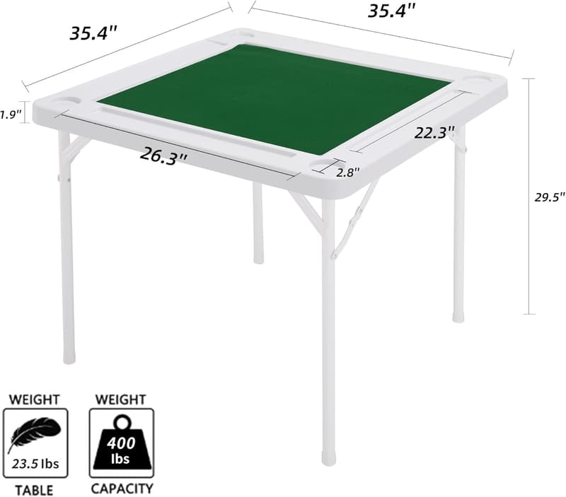 Folding Square Card Table - 34