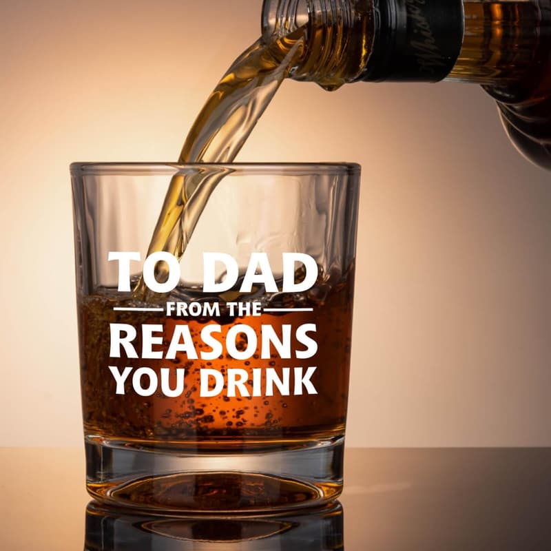 Father's Day Whiskey Glass Set - Unique Gift for Dads