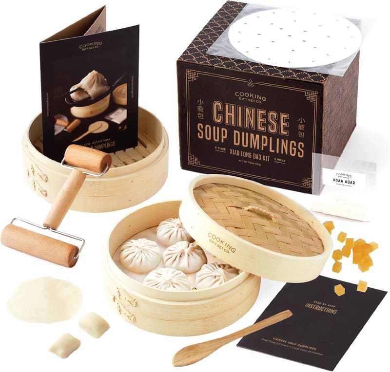 Father's Day Cooking Gift Set: Bamboo Steamer Basket Kit