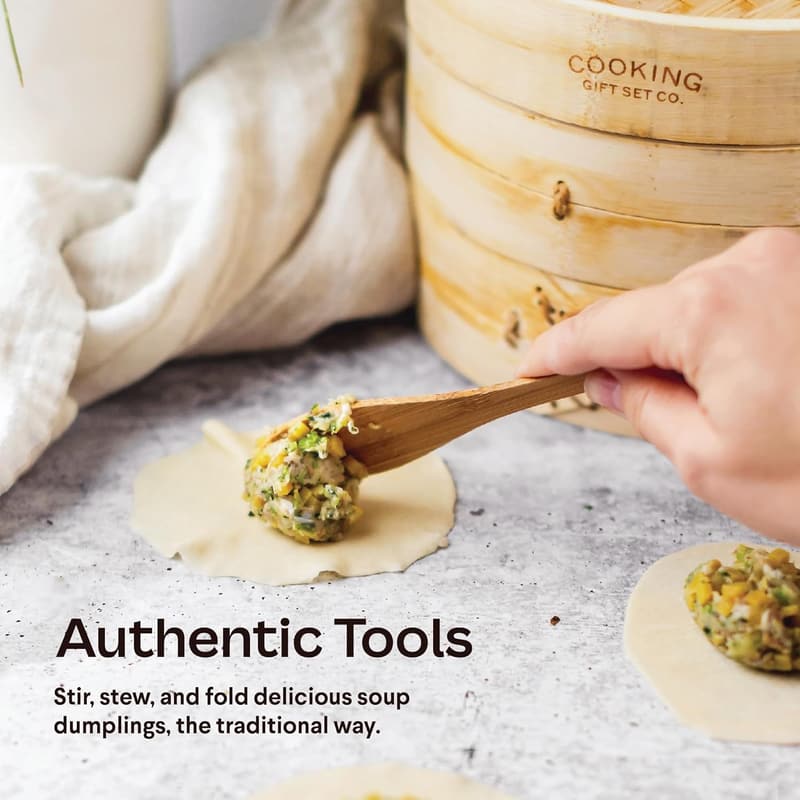 Father's Day Cooking Gift Set: Bamboo Steamer Basket Kit