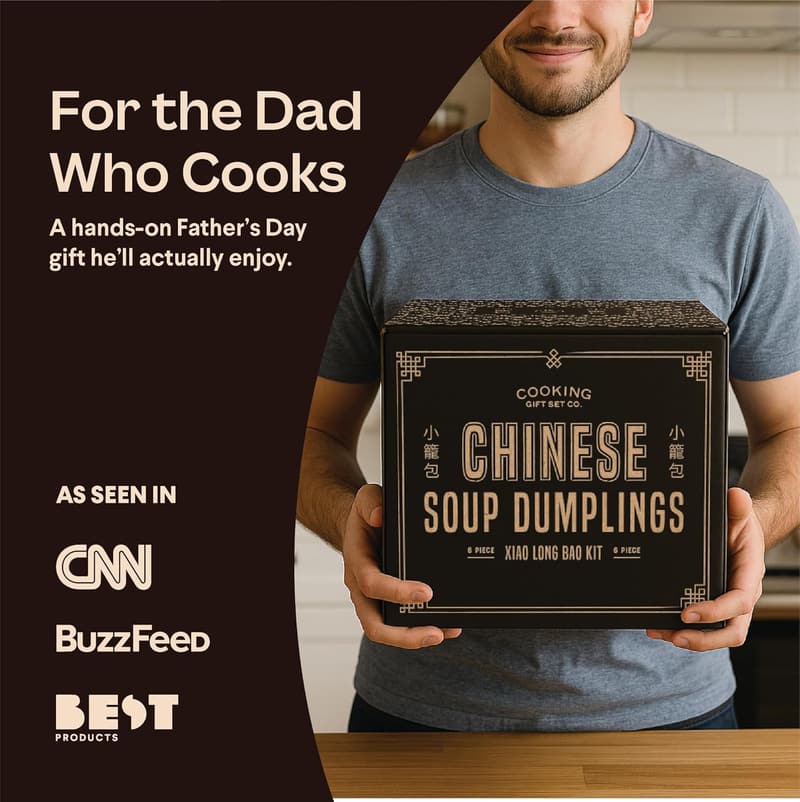 Father's Day Cooking Gift Set: Bamboo Steamer Basket Kit