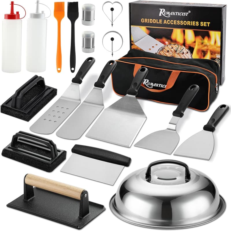 Christmas Griddle Accessories Set - 19pcs Spatula & Scraper