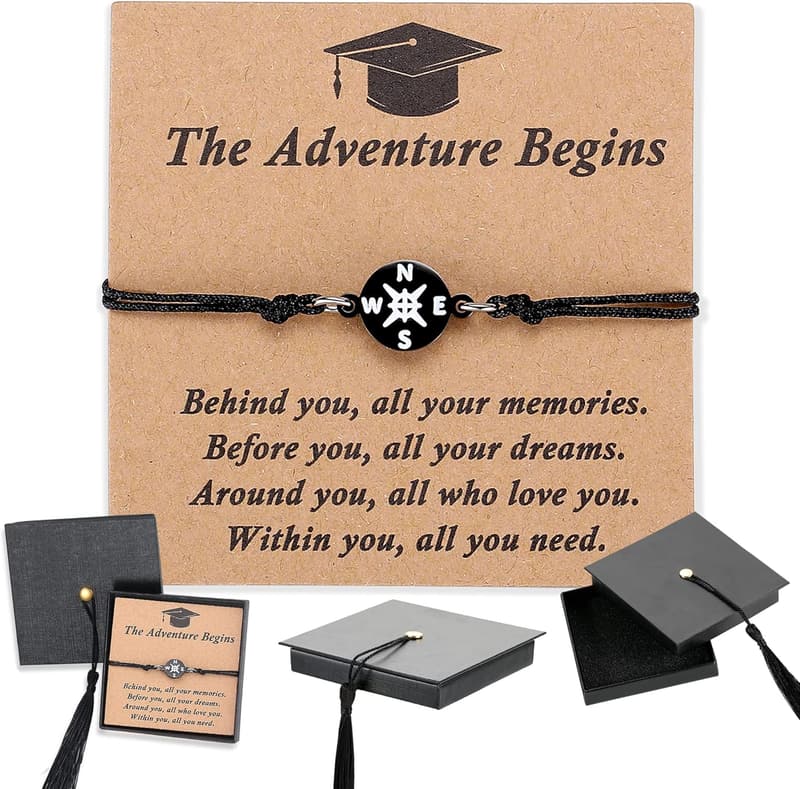 2025 Graduation Adjustable Bracelet with Quote Cards