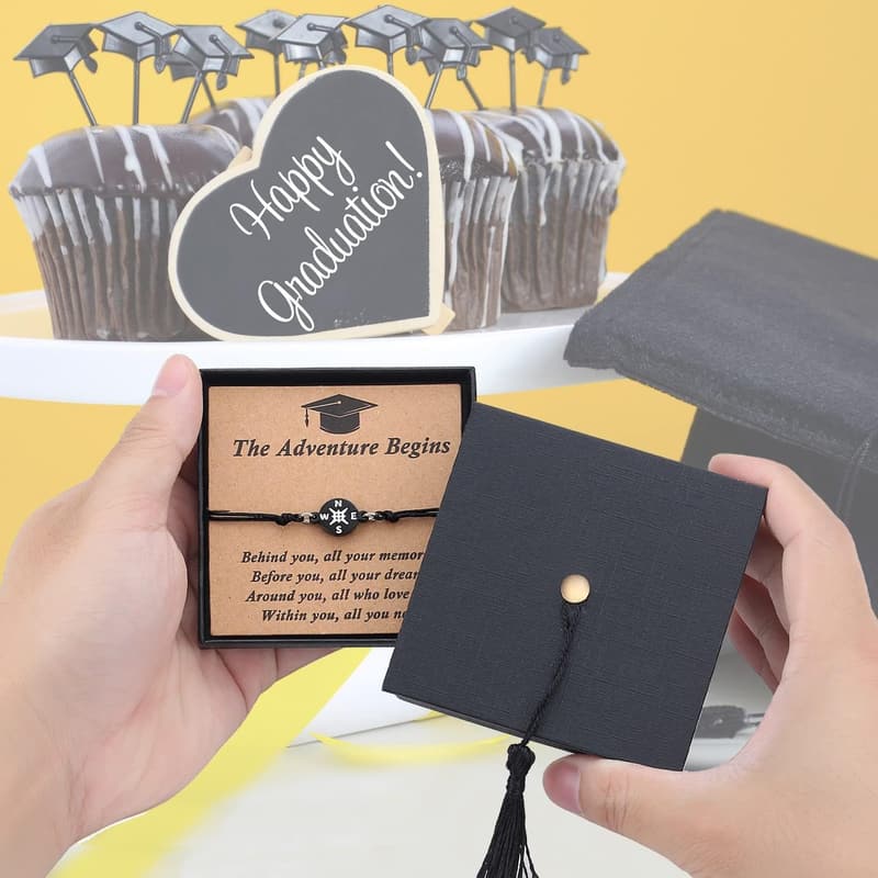 2025 Graduation Adjustable Bracelet with Quote Cards