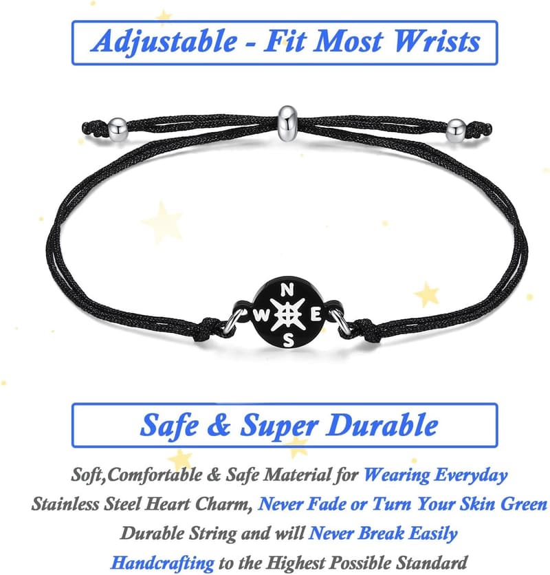 2025 Graduation Adjustable Bracelet with Quote Cards
