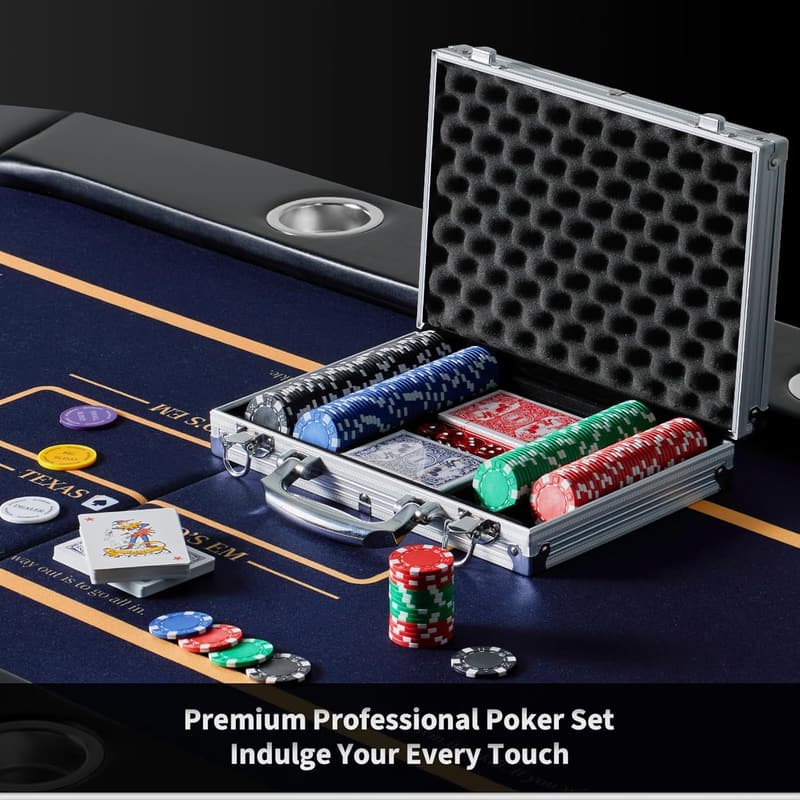 200-Piece Poker Chip Set with Aluminum Case for Texas Hold'em