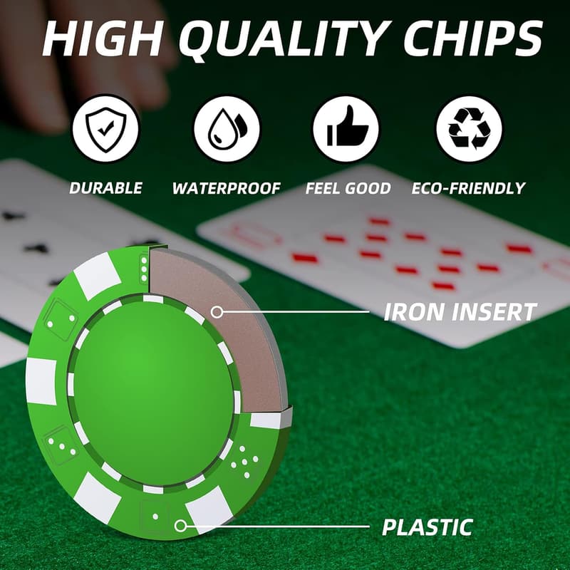 Casino Poker Chip Set 300 Pieces with Aluminum Case