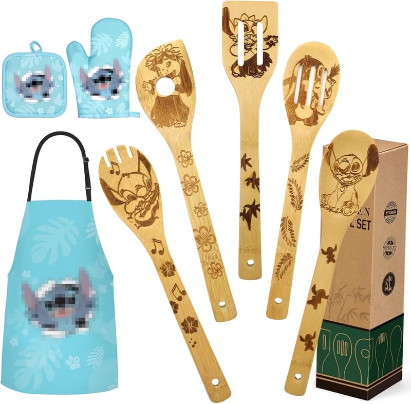 Mother's Day Wooden Cooking Utensil Set for Women