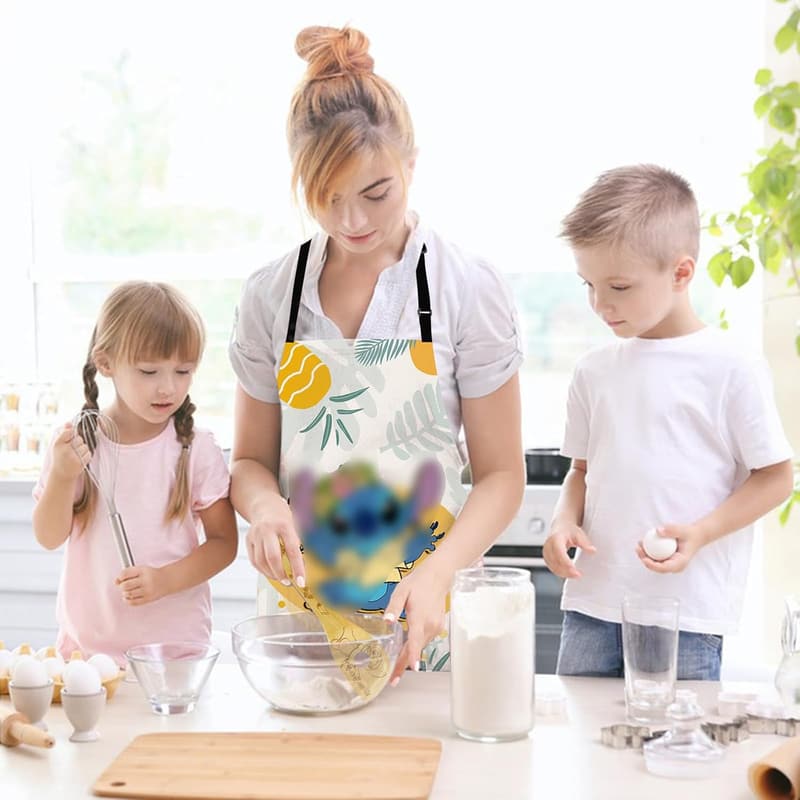 Mom Gift Set: Bamboo Cooking Utensils with Apron & Mitts