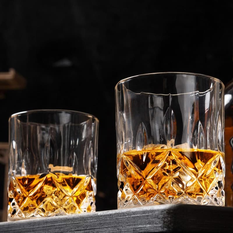 Premium Old Fashioned Whiskey Glass Set of 6 in Gift Box