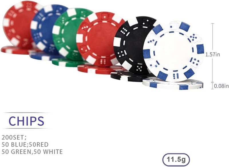 Texas Hold'em Poker Chips Set with Aluminum Case, 200/300 PCS