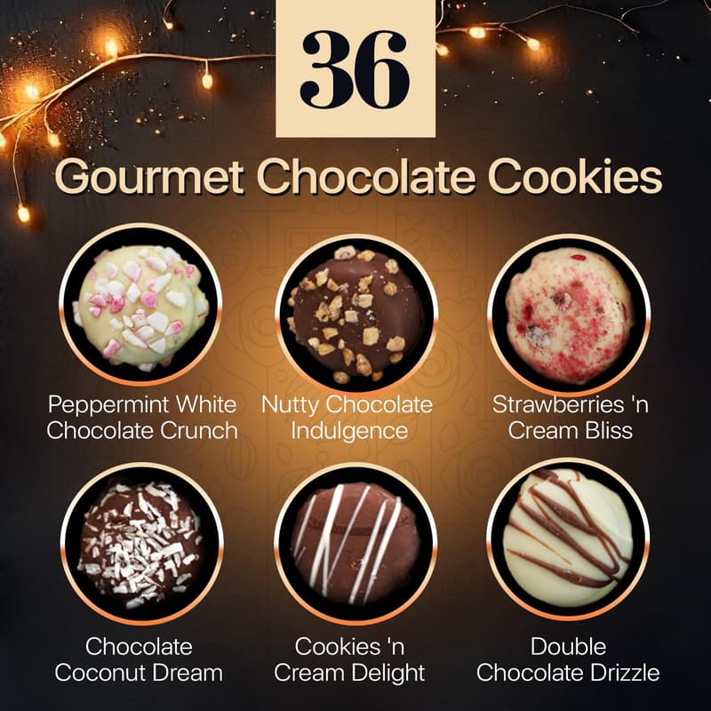 Gourmet Mini Chocolate Cookies Gift Box - USA Made