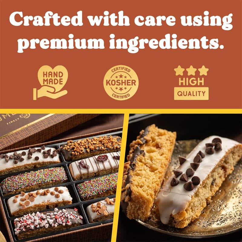 Father's Day Gourmet Biscotti Gift Basket - 12 Assorted Treats