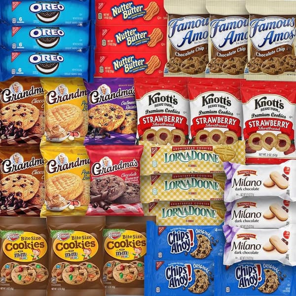 Assorted Cookies Variety Pack for Adults & Kids - Gift Basket