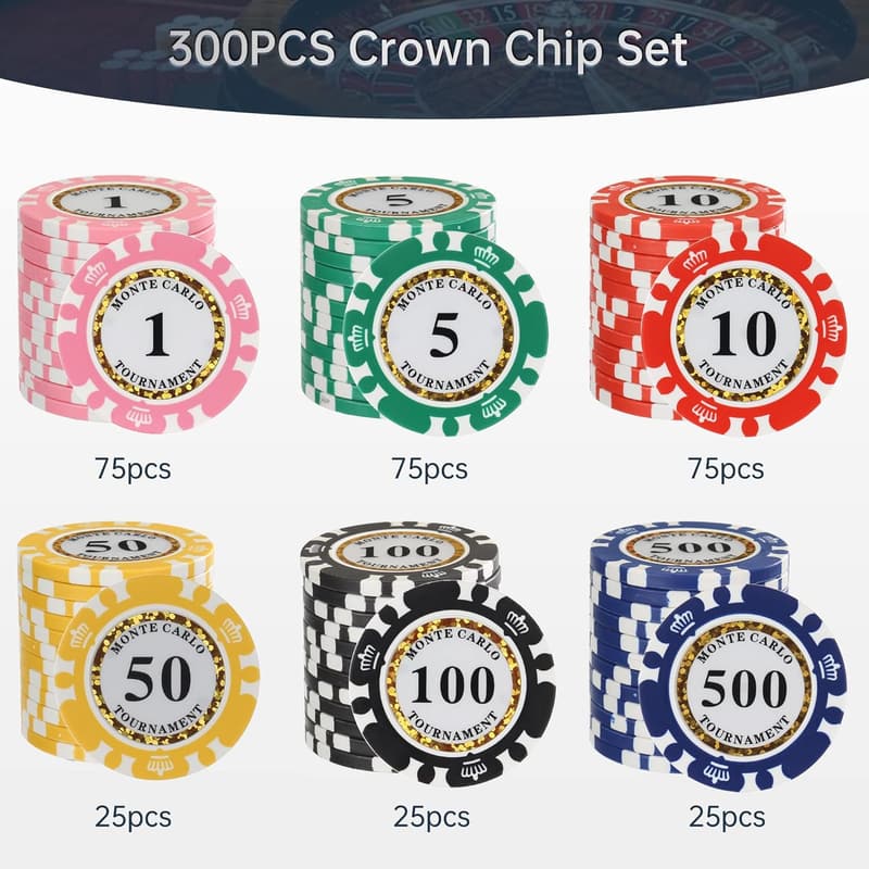 Premium Numbered Poker Chips for Casino Games