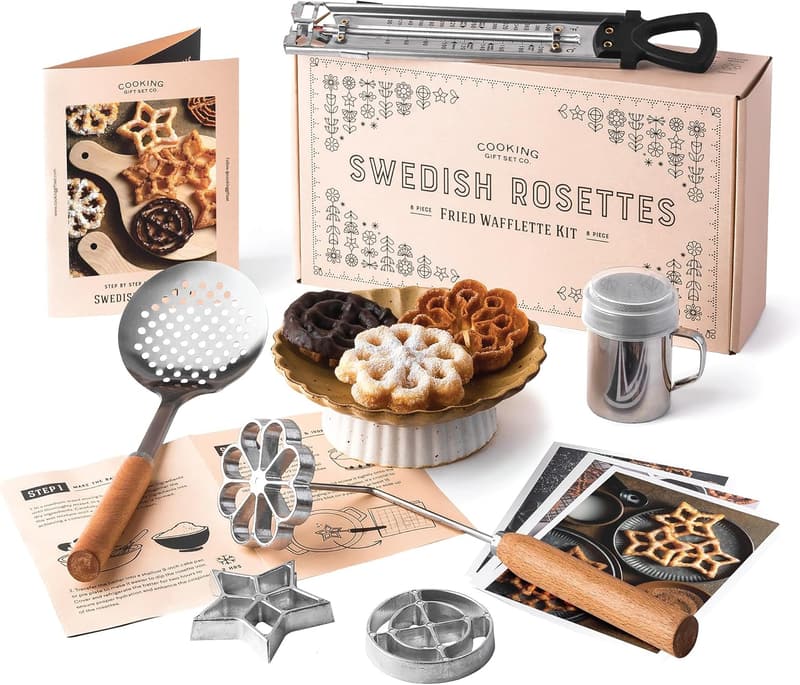 Swedish Rosettes Baking Set - Bunuelos and Funnel Cake Kit for Mom