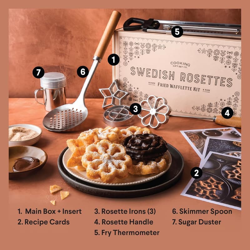 Swedish Rosettes Baking Set - Bunuelos and Funnel Cake Kit for Mom