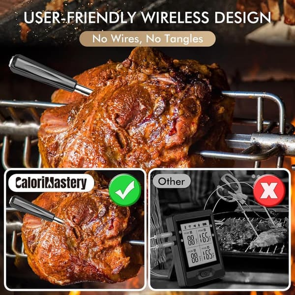 Bluetooth Meat Thermometer with 500FT Range, Oven Safe