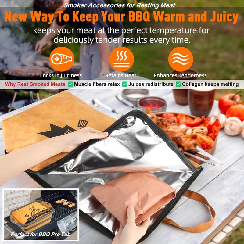 Insulated BBQ Meat Resting Blanket for Brisket & Turkey