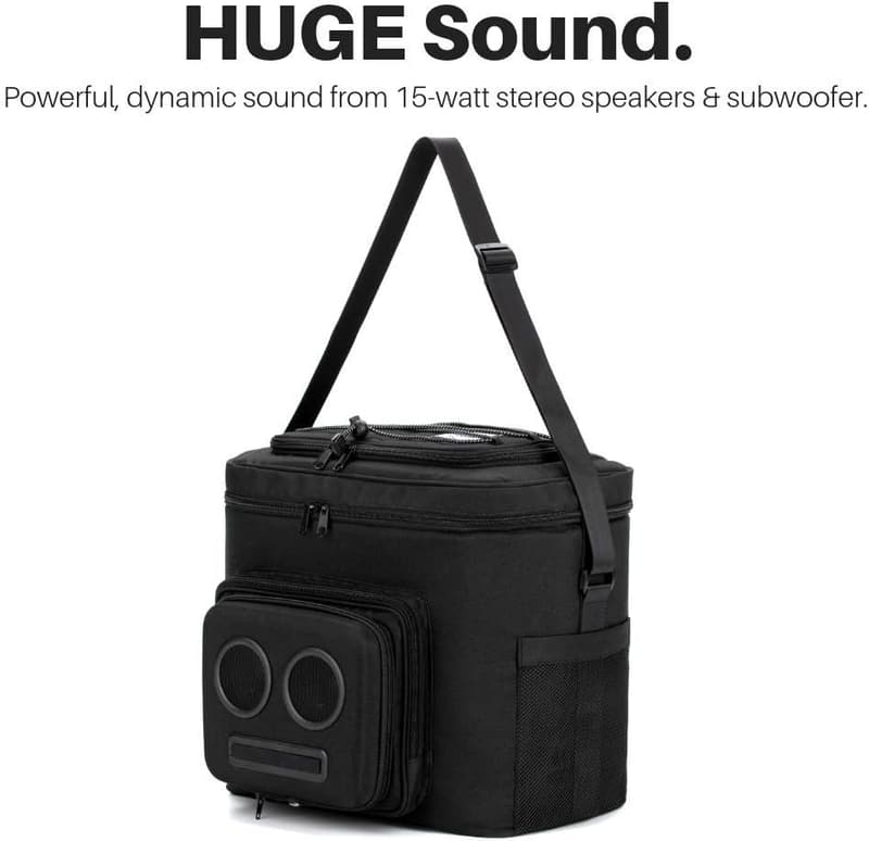 Portable Cooler with 20W Bluetooth Speakers for Outdoors