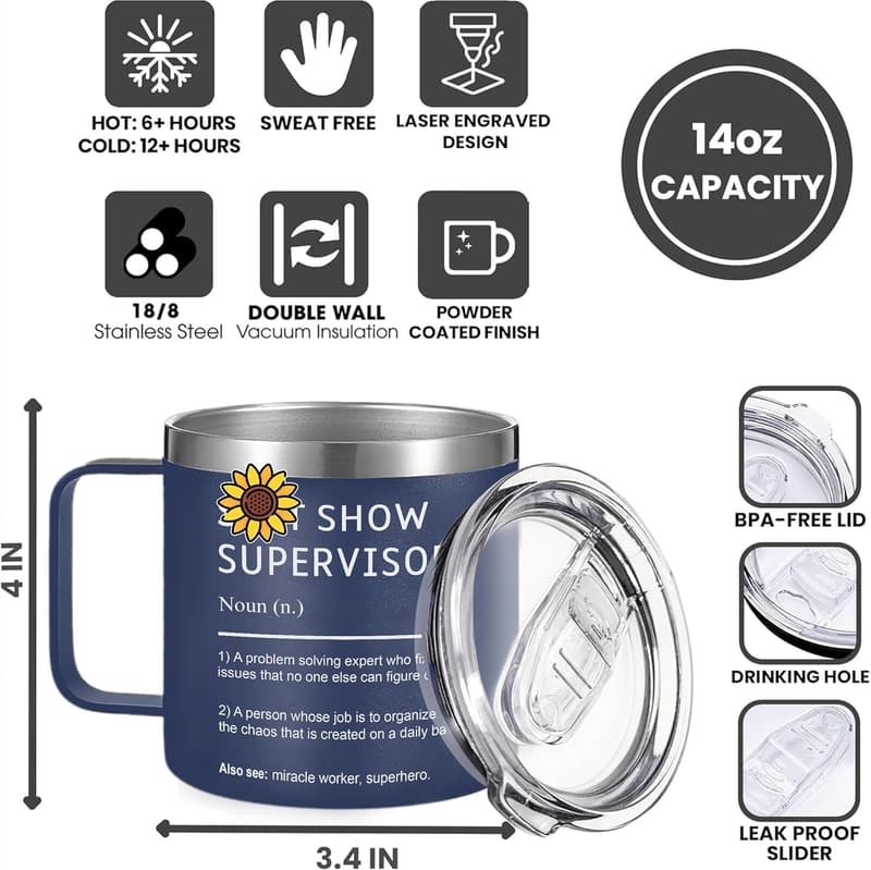 Boss Lady Appreciation Tumbler Mug - Insulated Coffee Cup for Women
