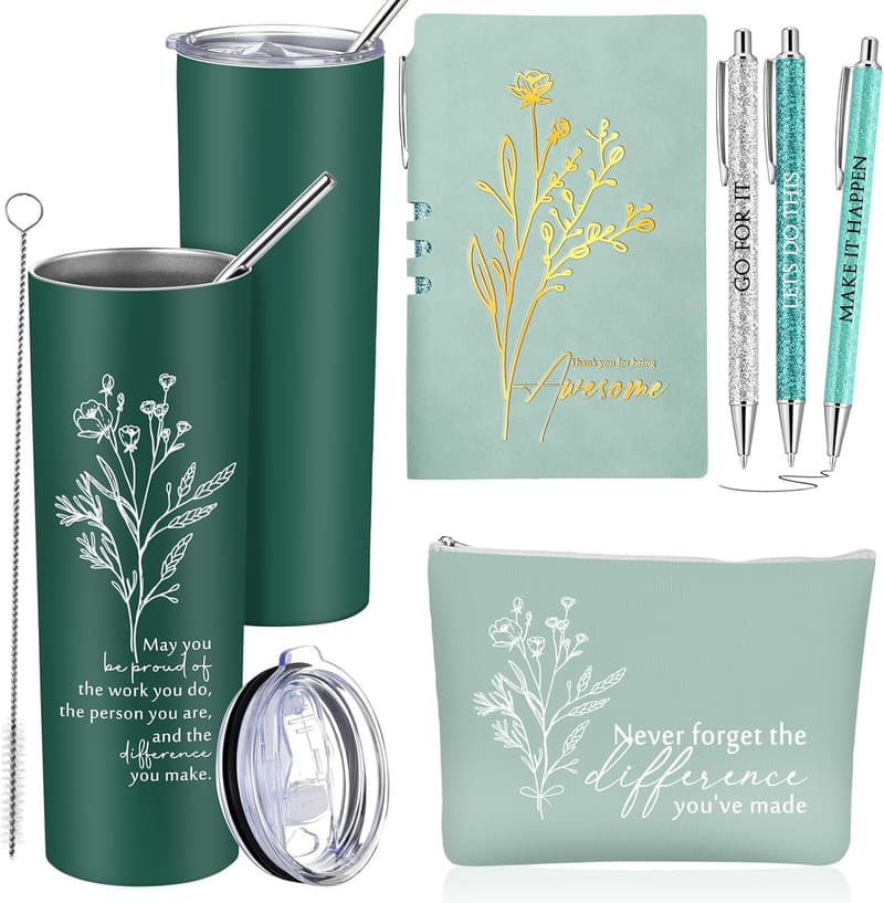 Employee Appreciation Boho Flower Tumbler & Journal Set