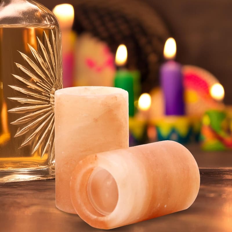 Pink Himalayan Salt Tequila Shot Glasses - 2 Pack