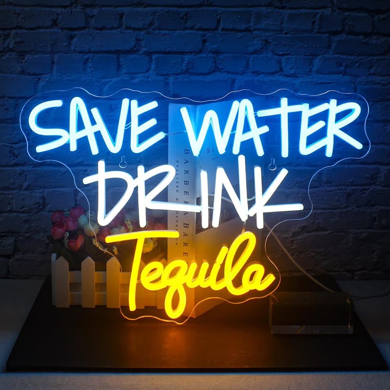 Tequila Neon Sign - LED Wall Decor for Bars & Parties