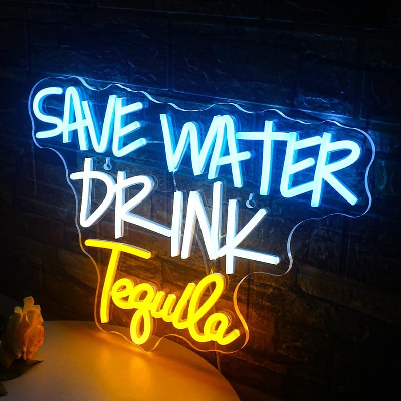 Tequila Neon Sign - LED Wall Decor for Bars & Parties
