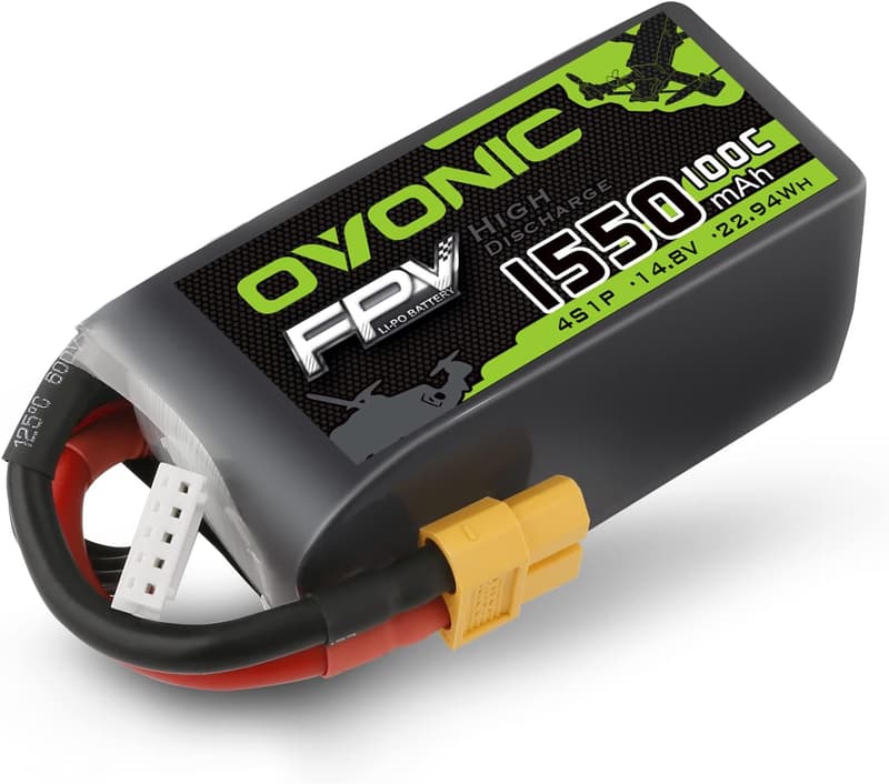 100C 1550mAh 14.8V Lipo Battery for RC Drone Racing